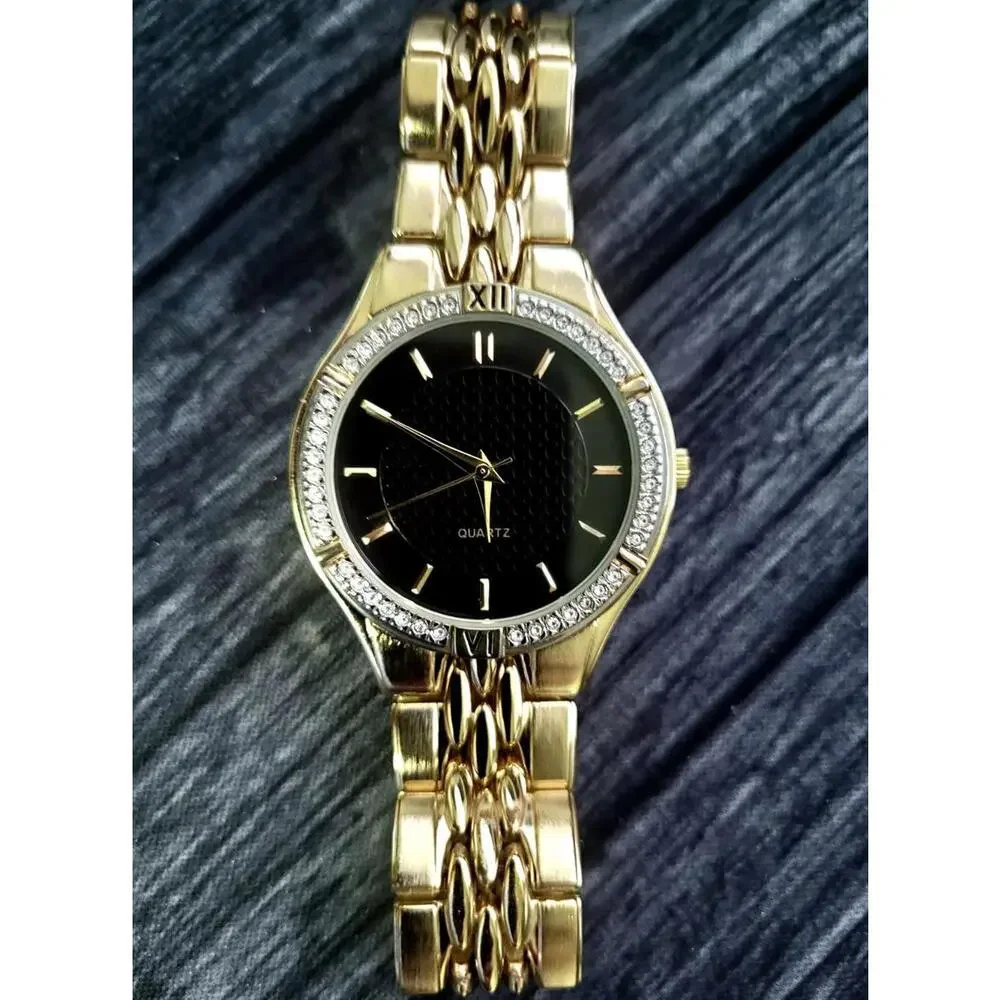 Vintage Gruen‎ Embassy Diamond Bezel Mens Watch New In Box